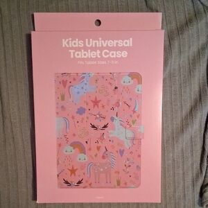 Pink Kids Universal Tablet Case with Unicorns